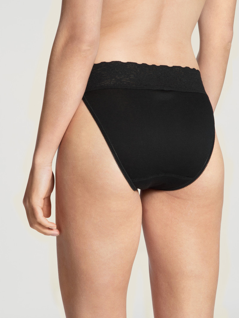 Calida Iconics Tanga Unterwäsche Damen Schwarz | 56017-JKZT