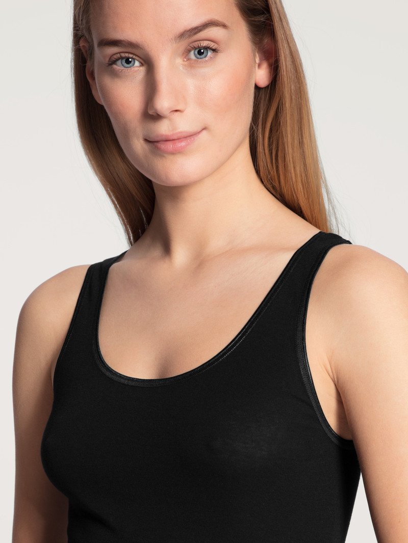 Calida Iconics Tank Top Unterwäsche Damen Schwarz | 76329-SKXC