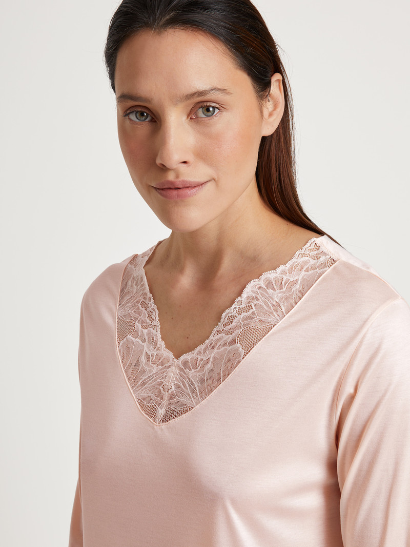 Calida Lace Nights Pyjama Nachtwäsche Damen Rosa | 16730-JVGZ