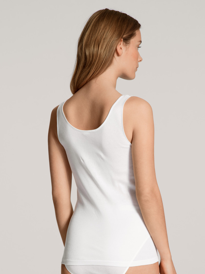 Calida Light Tank Top Unterwäsche Damen Weiss | 02946-OVZF