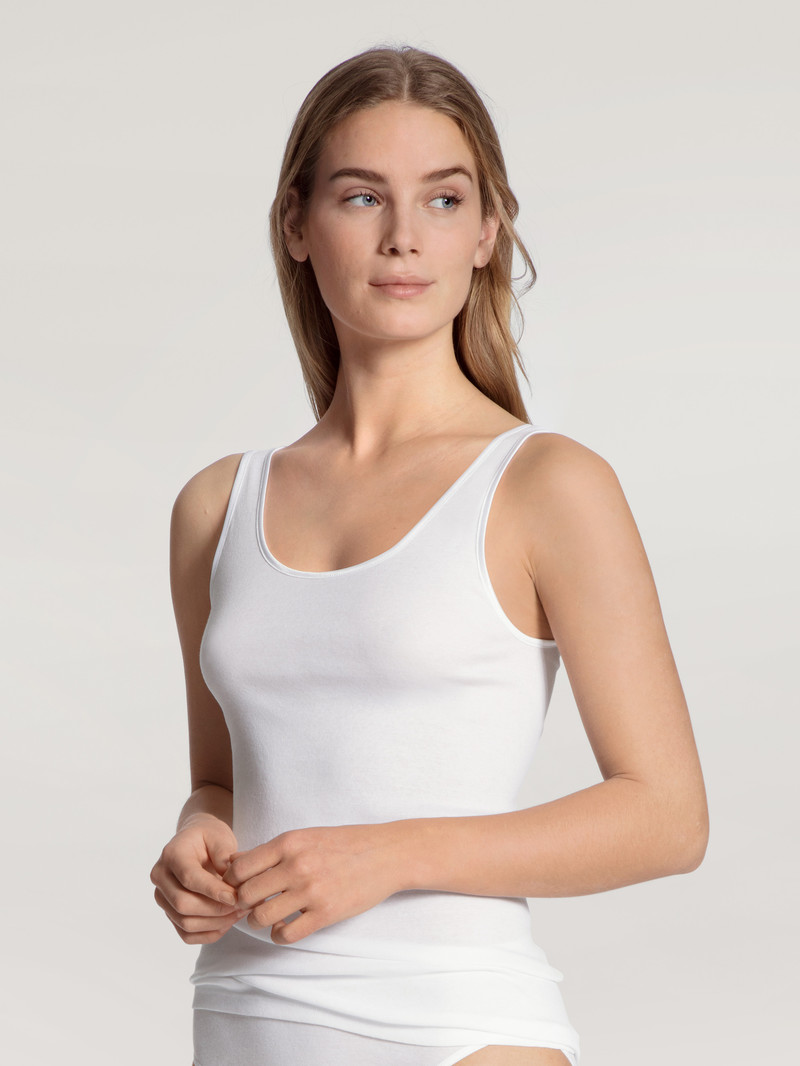 Calida Light Tank Top Unterwäsche Damen Weiss | 02946-OVZF