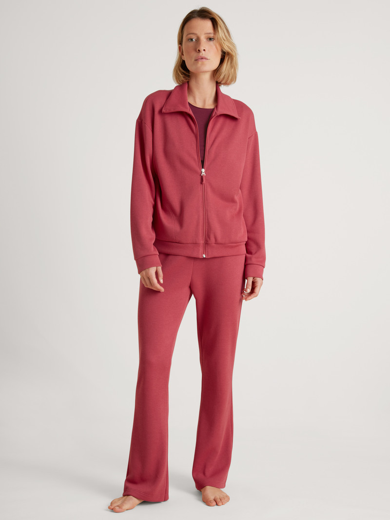 Calida Lounge Butterfly Jacket Loungewear Damen Rot | 21307-WVIU