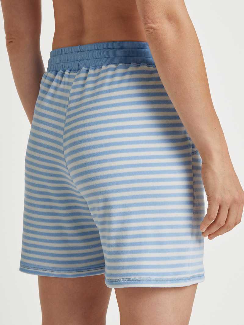 Calida Lounge Velours Shorts Loungewear Damen Endless Sky | 49507-FRKU