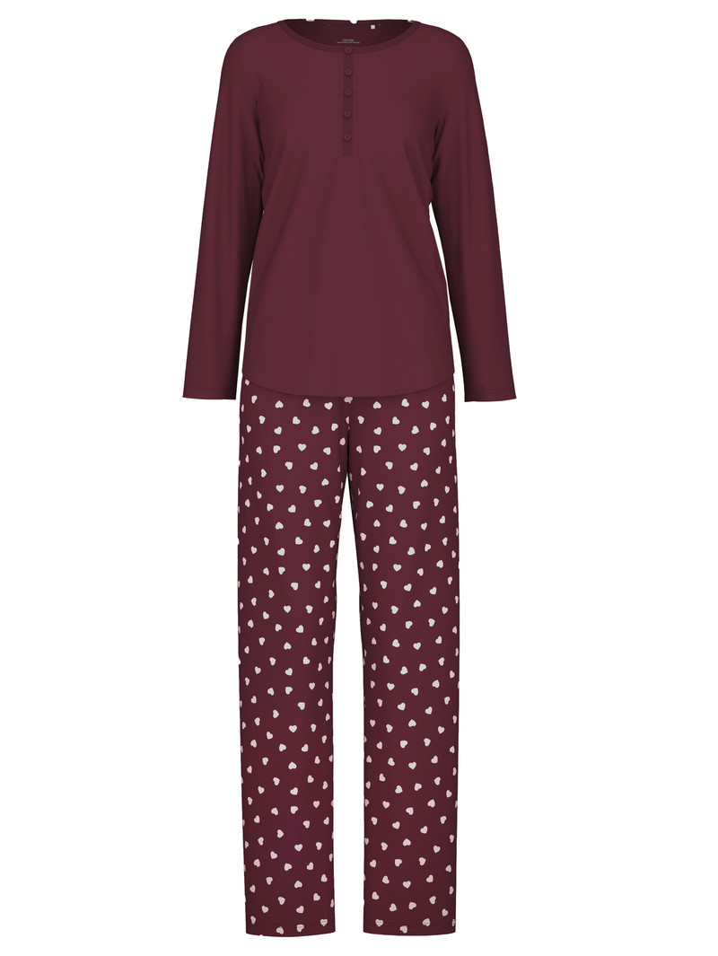 Calida Lovely Nights Pyjama Nachtwäsche Damen Rot | 92073-QNAT