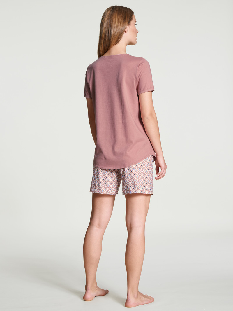 Calida Lovely Nights Short Pyjama Nachtwäsche Damen Rosa | 72084-IUCN