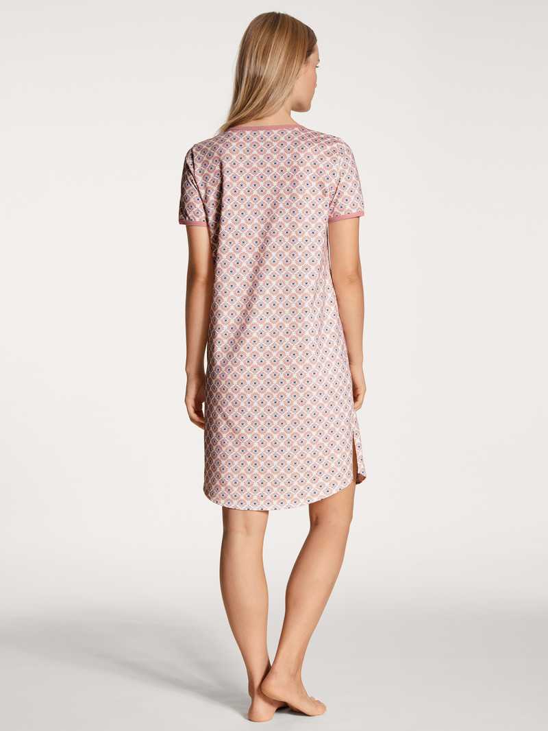 Calida Lovely Nights Sleepshirt, Length 95cm Nachtwäsche Damen Rosa | 50136-MHJZ