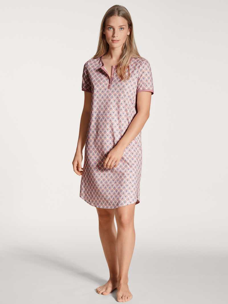 Calida Lovely Nights Sleepshirt, Length 95cm Nachtwäsche Damen Rosa | 50136-MHJZ