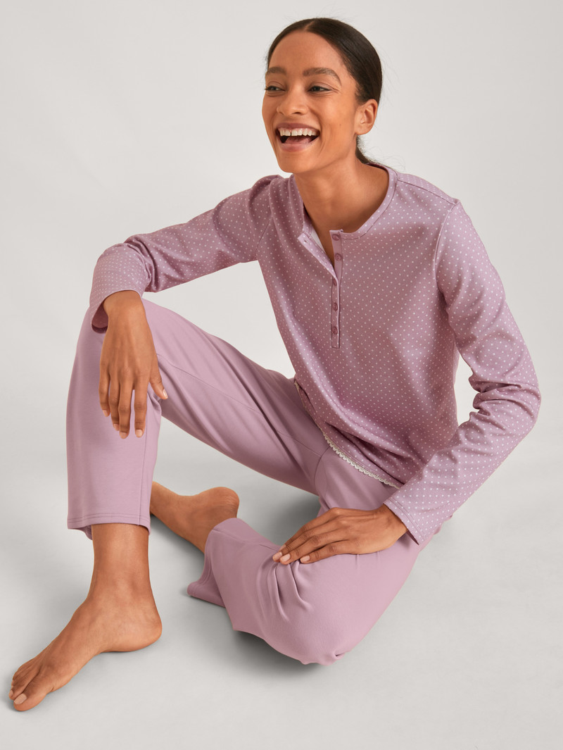 Calida Midnight Dreams Pyjama Nachtwäsche Damen Mauve Shadow | 60348-XCGL