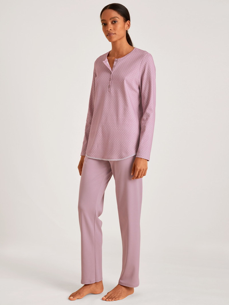 Calida Midnight Dreams Pyjama Nachtwäsche Damen Mauve Shadow | 60348-XCGL