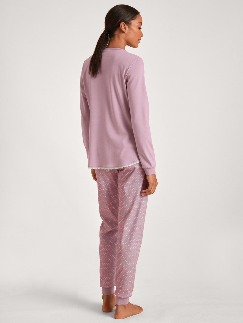 Calida Midnight Dreams Pyjama With Cuff Nachtwäsche Damen Mauve Shadow | 36284-MGTE