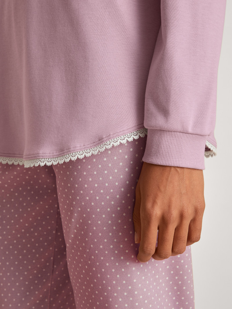 Calida Midnight Dreams Pyjama With Cuff Nachtwäsche Damen Mauve Shadow | 36284-MGTE