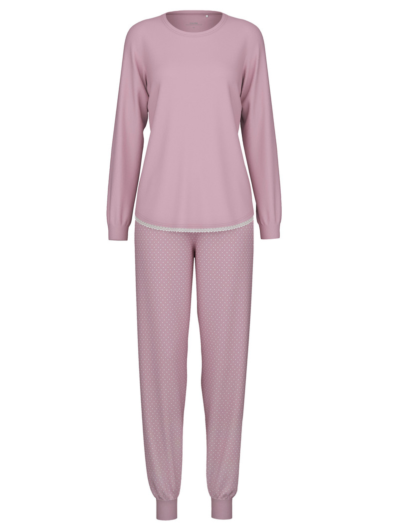 Calida Midnight Dreams Pyjama With Cuff Nachtwäsche Damen Mauve Shadow | 36284-MGTE