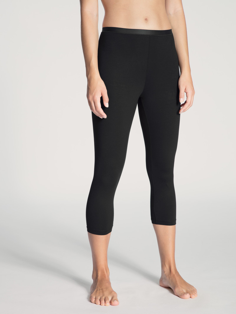 Calida Natural Comfort 3/4 Leggings Loungewear Damen Schwarz | 21396-KYCD