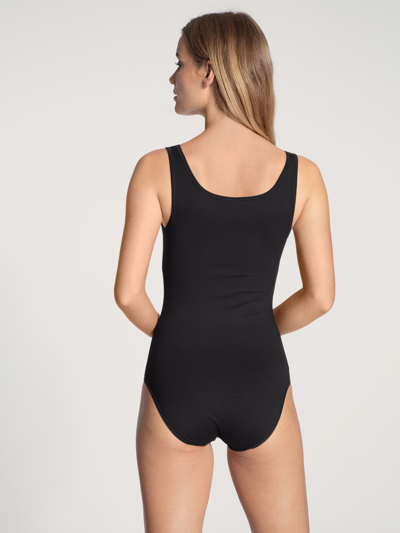 Calida Natural Comfort Bodysuit Unterwäsche Damen Schwarz | 02163-VXAM