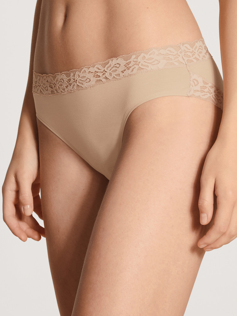 Calida Natural Comfort Lace Brief Unterwäsche Damen Rosa | 75096-RGXJ