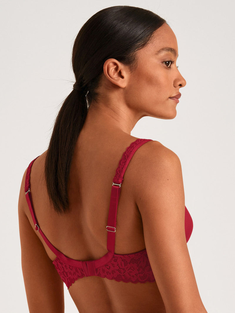 Calida Natural Comfort Lace Spacer Bra Unterwäsche Damen Rot | 71205-HONM