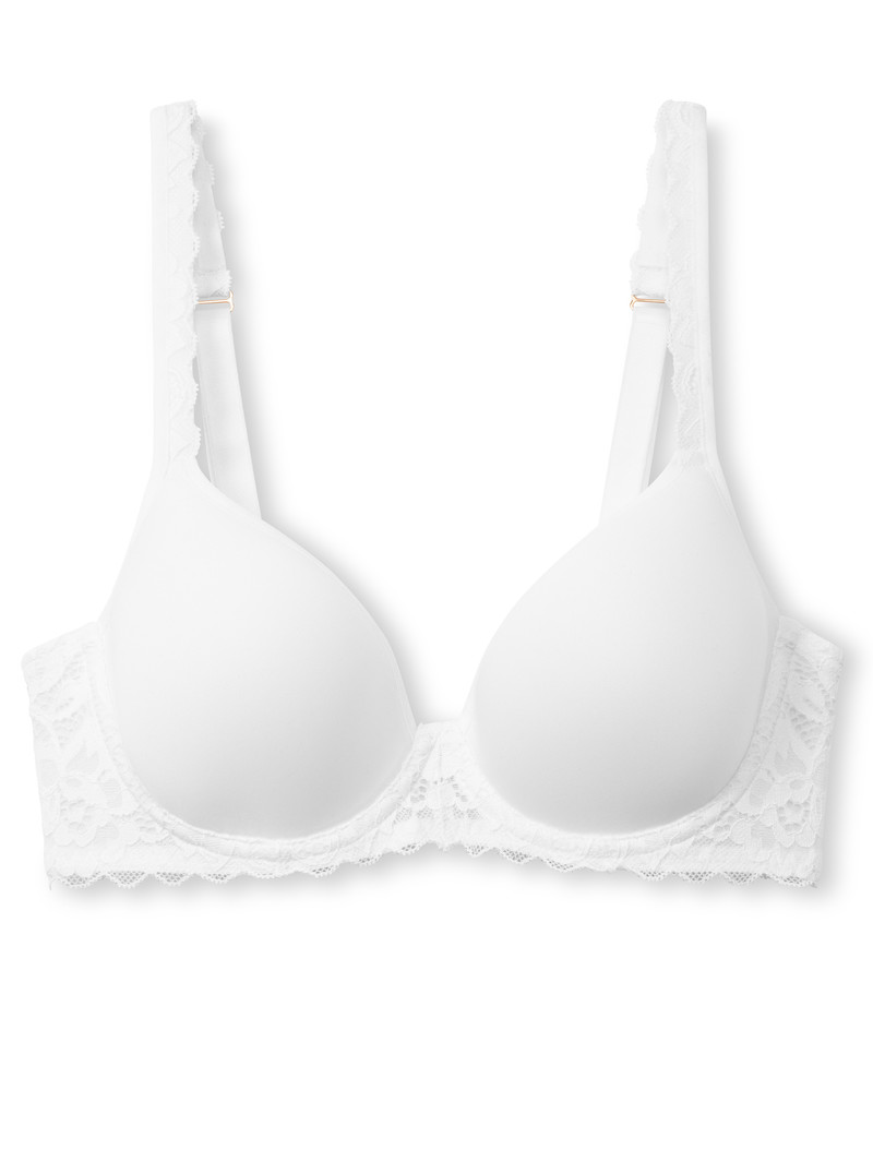 Calida Natural Comfort Lace Spacer Bra Unterwäsche Damen Weiss | 13542-ZAHX