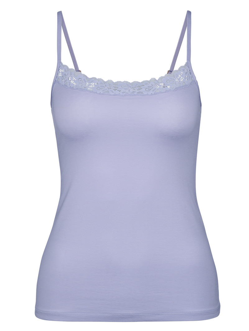 Calida Natural Comfort Lace Spaghetti Top Unterwäsche Damen Lavendel | 67504-TIJH