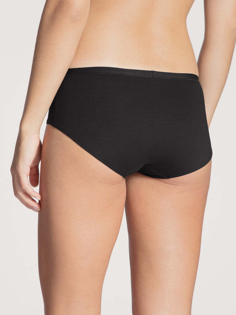 Calida Natural Comfort Panty Unterwäsche Damen Schwarz | 84273-ECHZ