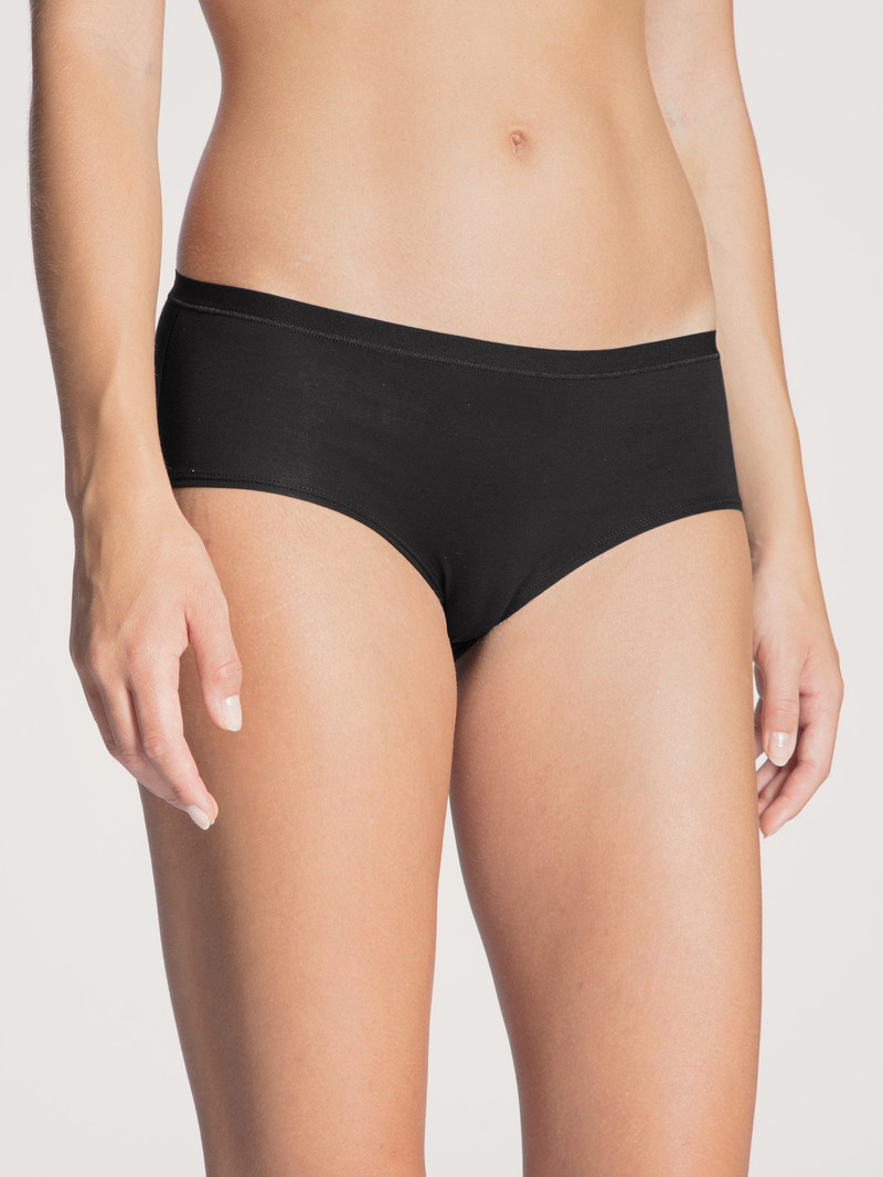 Calida Natural Comfort Panty Unterwäsche Damen Schwarz | 84273-ECHZ