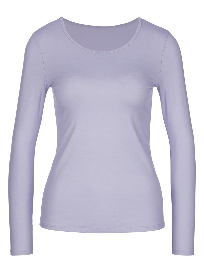 Calida Natural Comfort Shirt Long Sleeve Unterwäsche Damen Lavendel | 82516-ZOIF