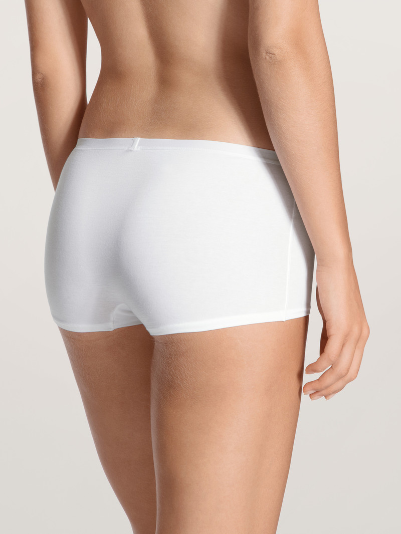 Calida Natural Comfort Shorty Regular Cut Unterwäsche Damen Weiss | 26597-JDHE