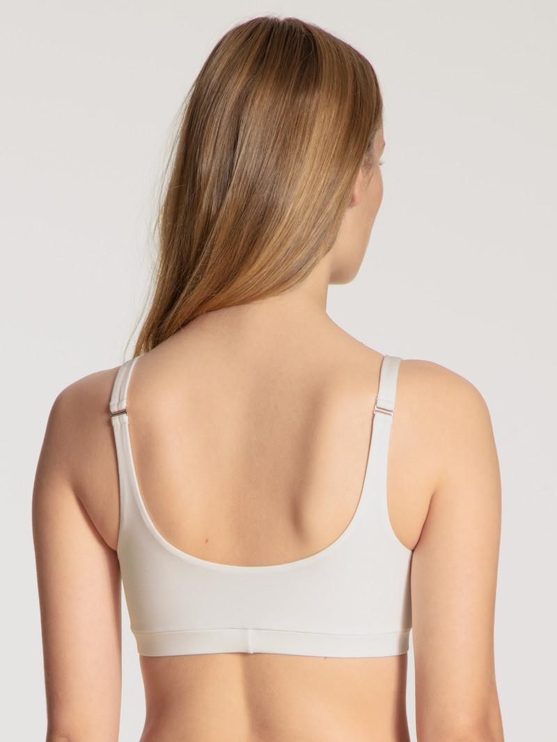 Calida Natural Skin Bustier, Cradle To Cradle Certified® Yoga Damen Weiß | 31276-UGEO