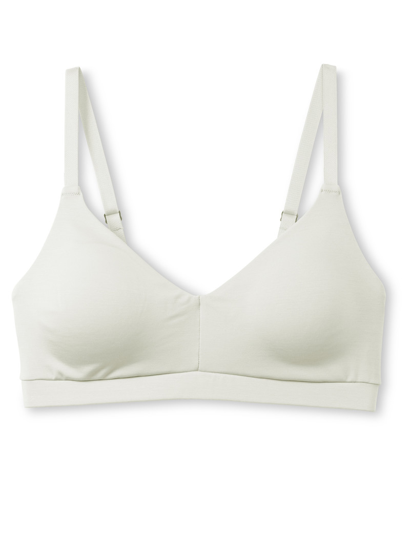 Calida Natural Skin Bustier, Cradle To Cradle Certified® Yoga Damen Weiß | 92513-HDEU