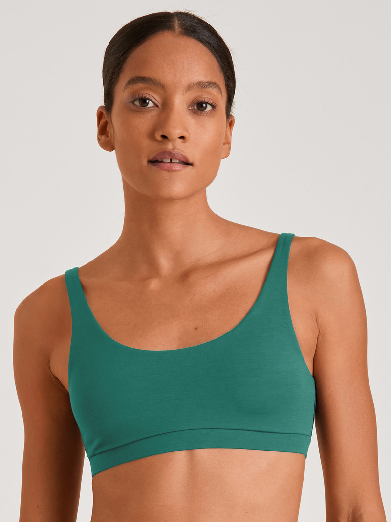 Calida Natural Skin Bustier, Cradle To Cradle Certified® Yoga Damen Grün | 08316-NQPF