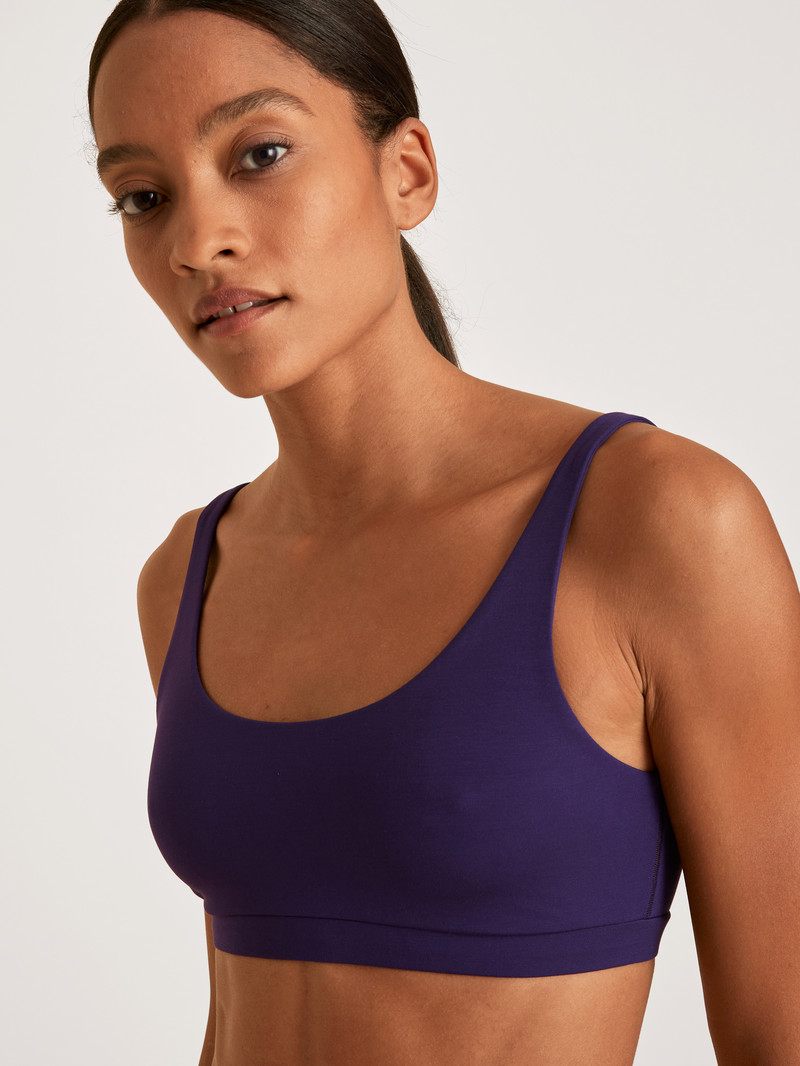 Calida Natural Skin Bustier, Cradle To Cradle Certified® Yoga Damen Lila | 84179-EXFS