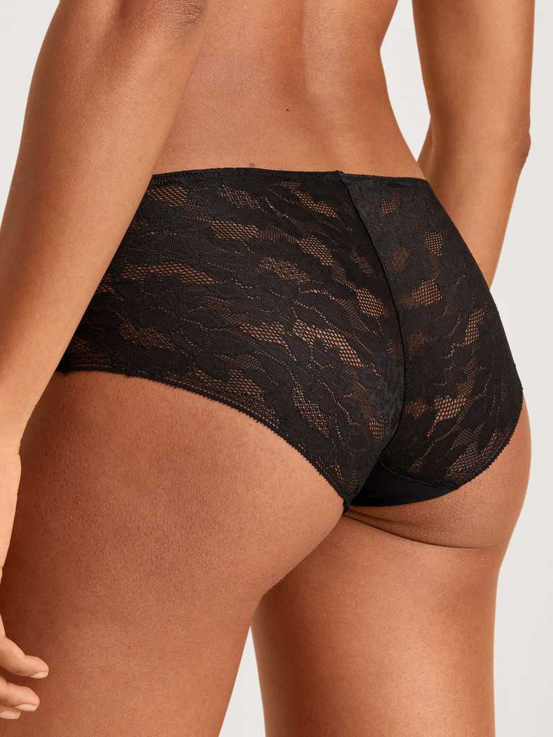 Calida Natural Skin Lace Panty, Cradle To Cradle Certified® Unterwäsche Damen Schwarz | 73524-EXNM