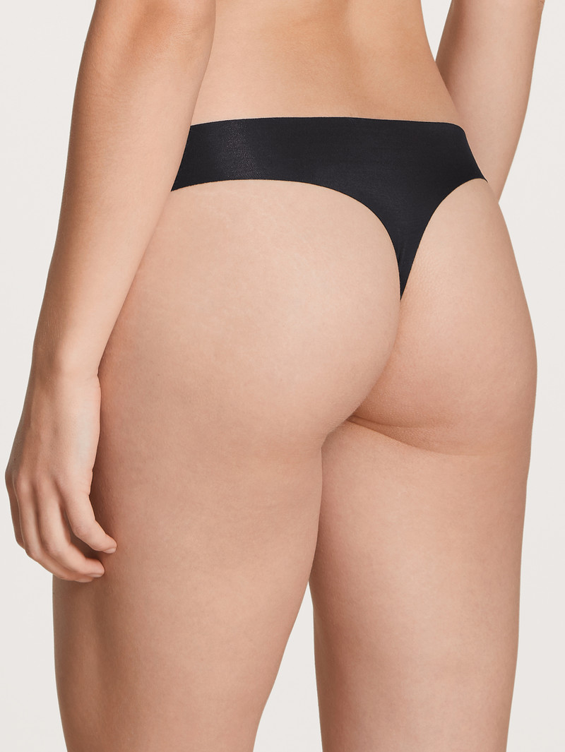 Calida Natural Skin String Yoga Damen Schwarz | 38502-JVXY