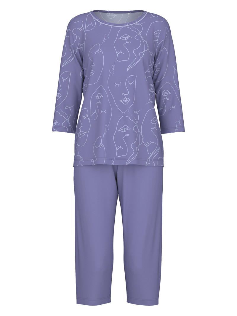 Calida Night Lovers 3/4 Pyjama Nachtwäsche Damen Lila | 28651-QWYU