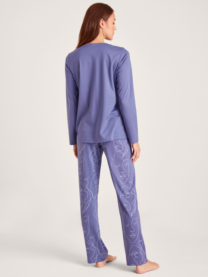 Calida Night Lovers Pyjama Nachtwäsche Damen Lila | 95046-CEYF