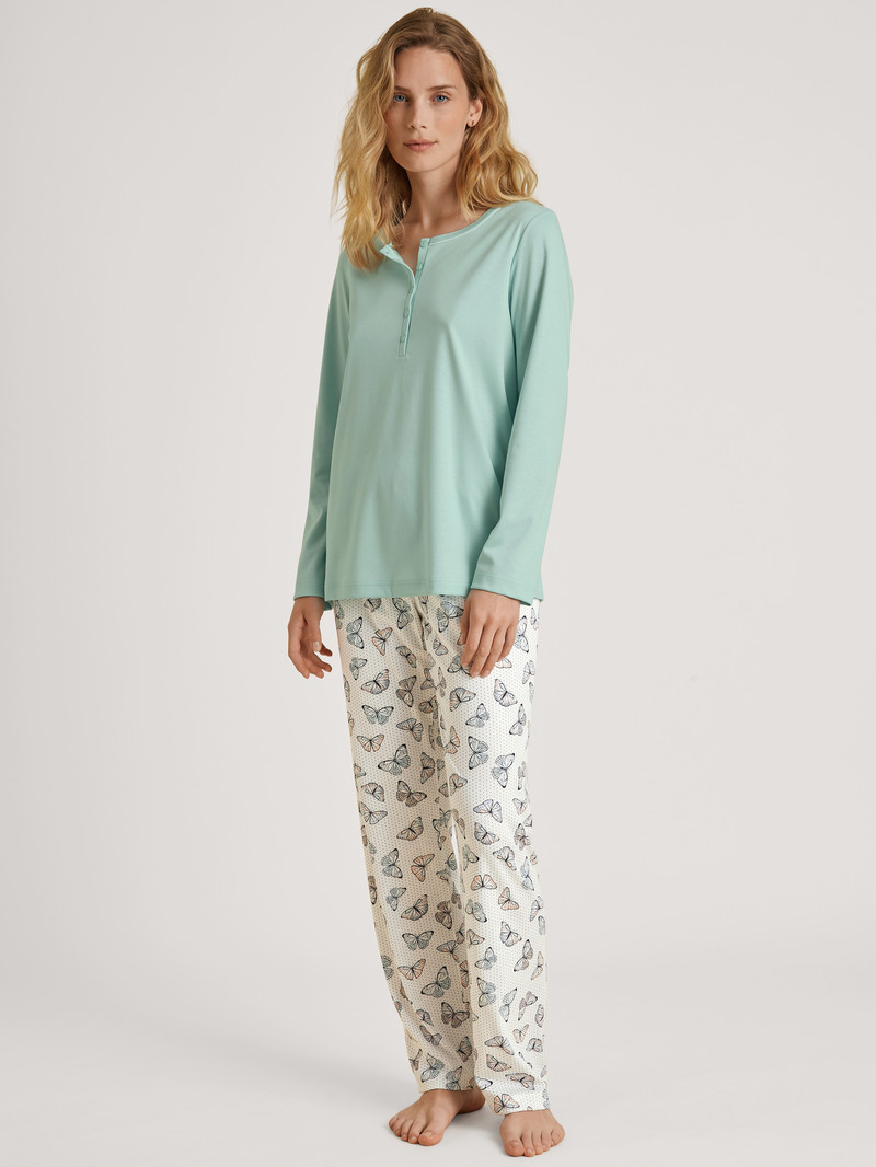 Calida Night Lovers Pyjama Nachtwäsche Damen Blau | 25368-GZSH