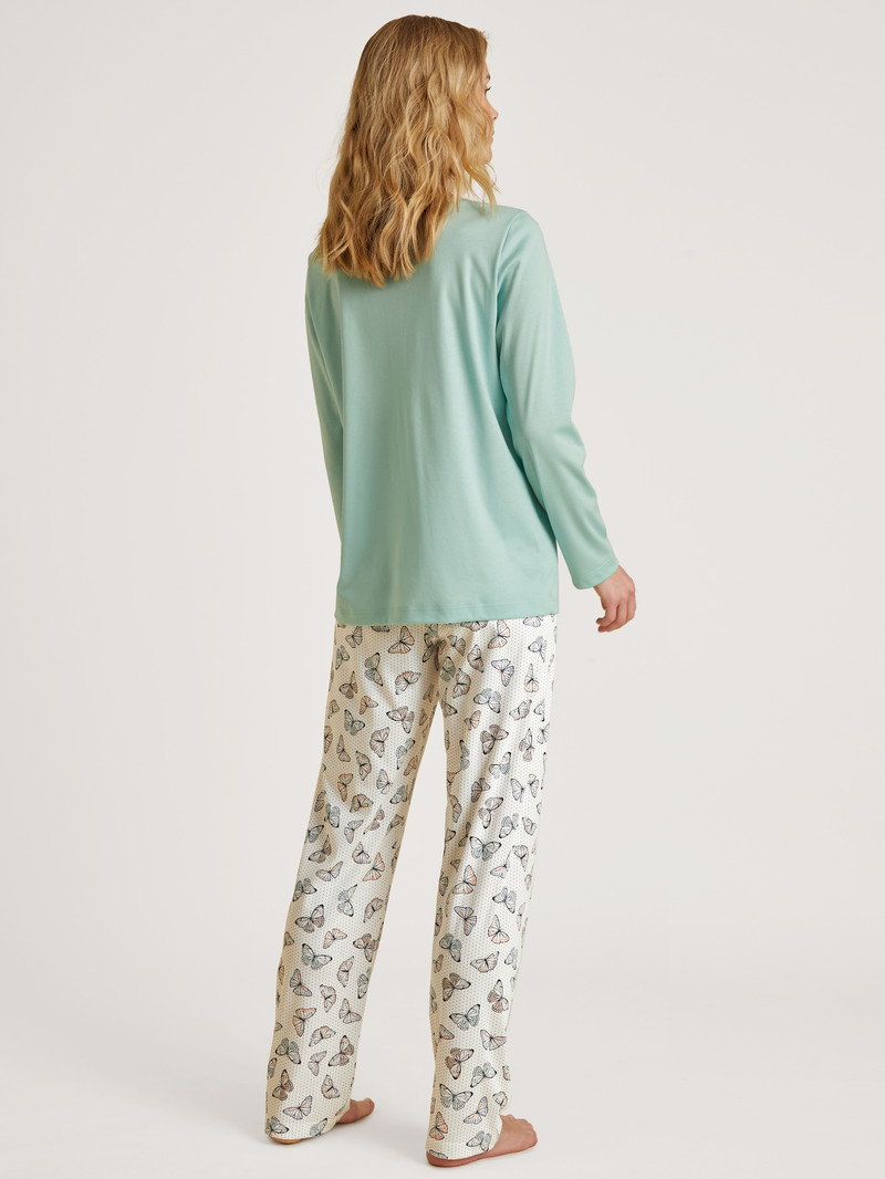 Calida Night Lovers Pyjama Nachtwäsche Damen Blau | 25368-GZSH