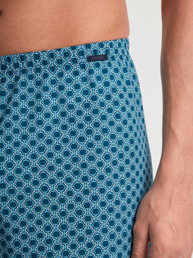 Calida Prints Boxer Shorts Unterwäsche Herren Blau | 60523-HUML