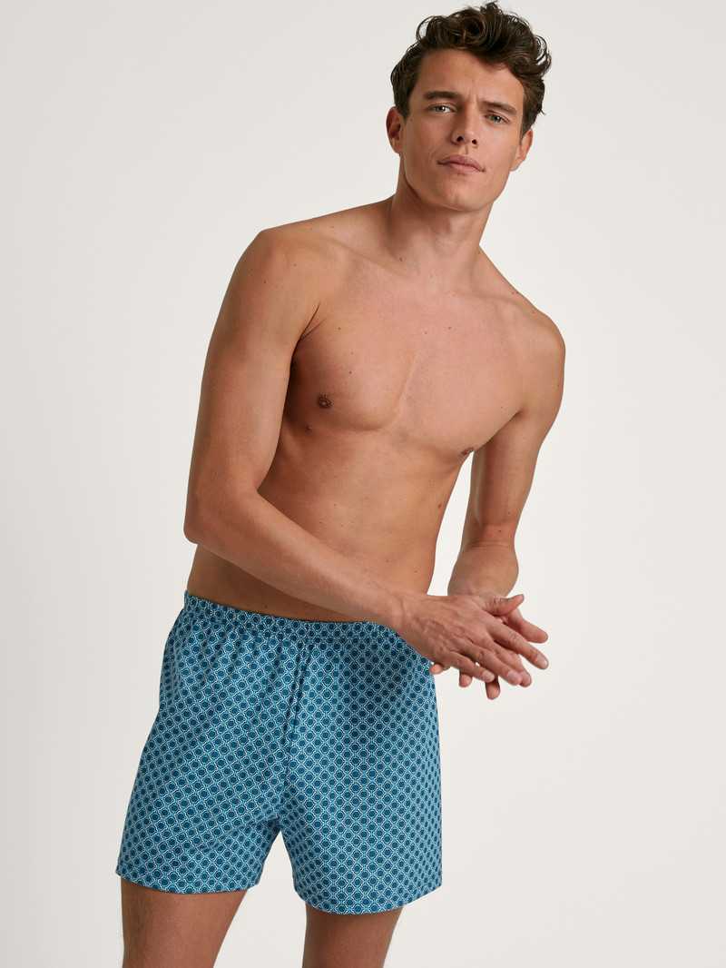 Calida Prints Boxer Shorts Unterwäsche Herren Blau | 60523-HUML