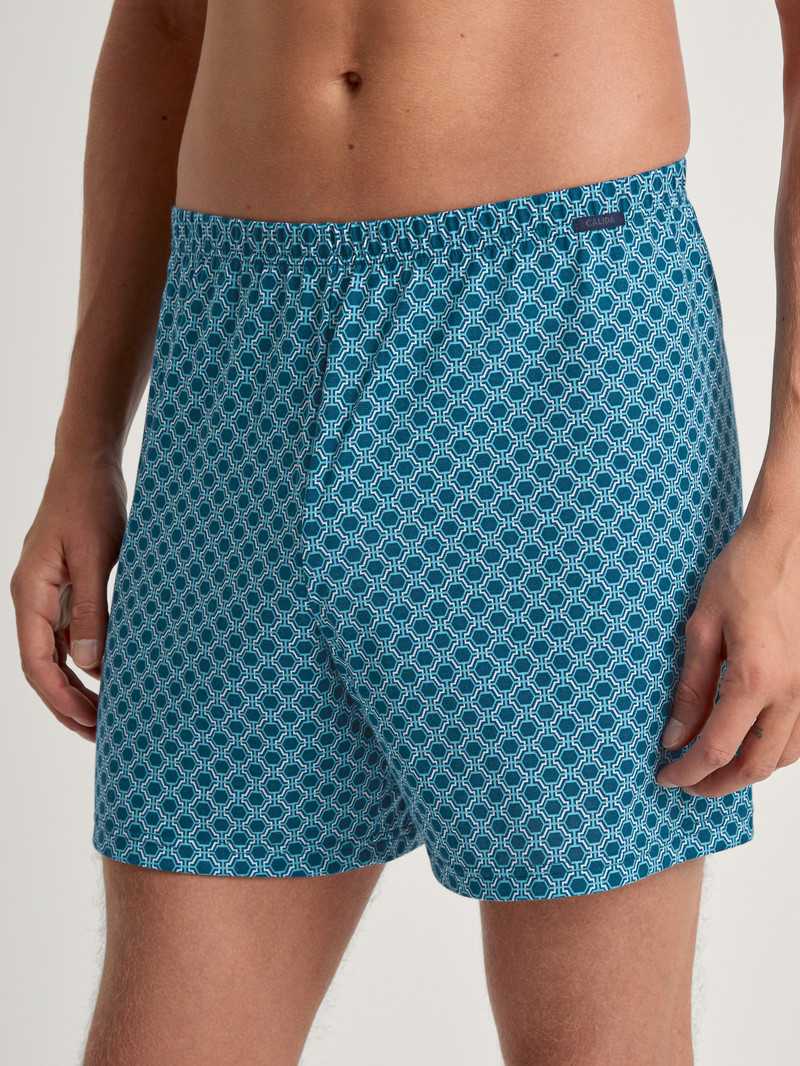 Calida Prints Boxer Shorts Unterwäsche Herren Blau | 60523-HUML