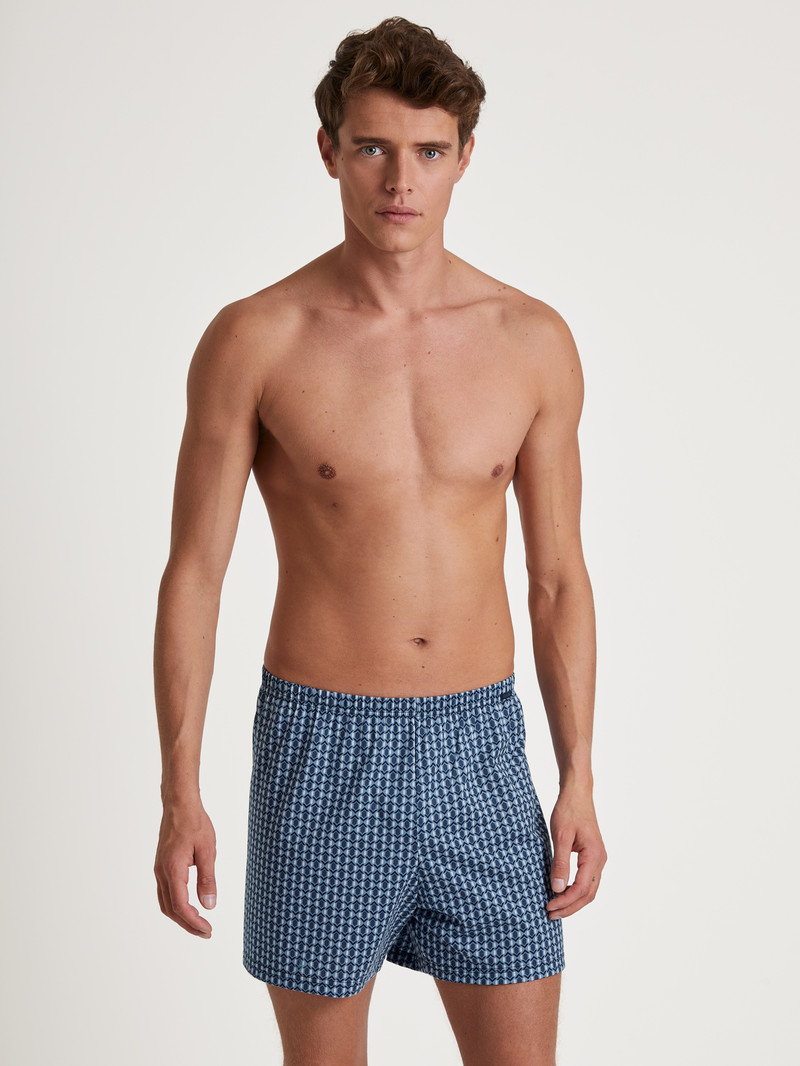 Calida Prints Boxer Shorts Unterwäsche Herren Blau | 59476-OGBU