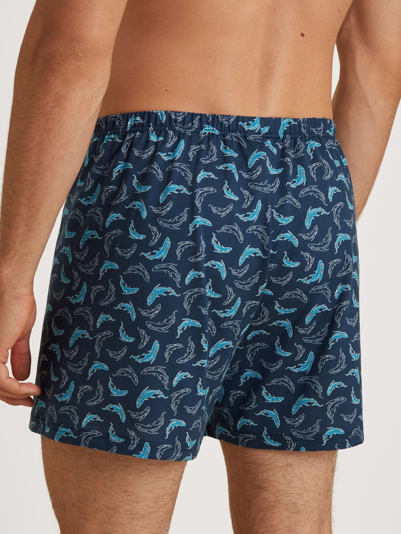 Calida Prints Boxer Shorts Unterwäsche Herren Blau | 90283-PGCU