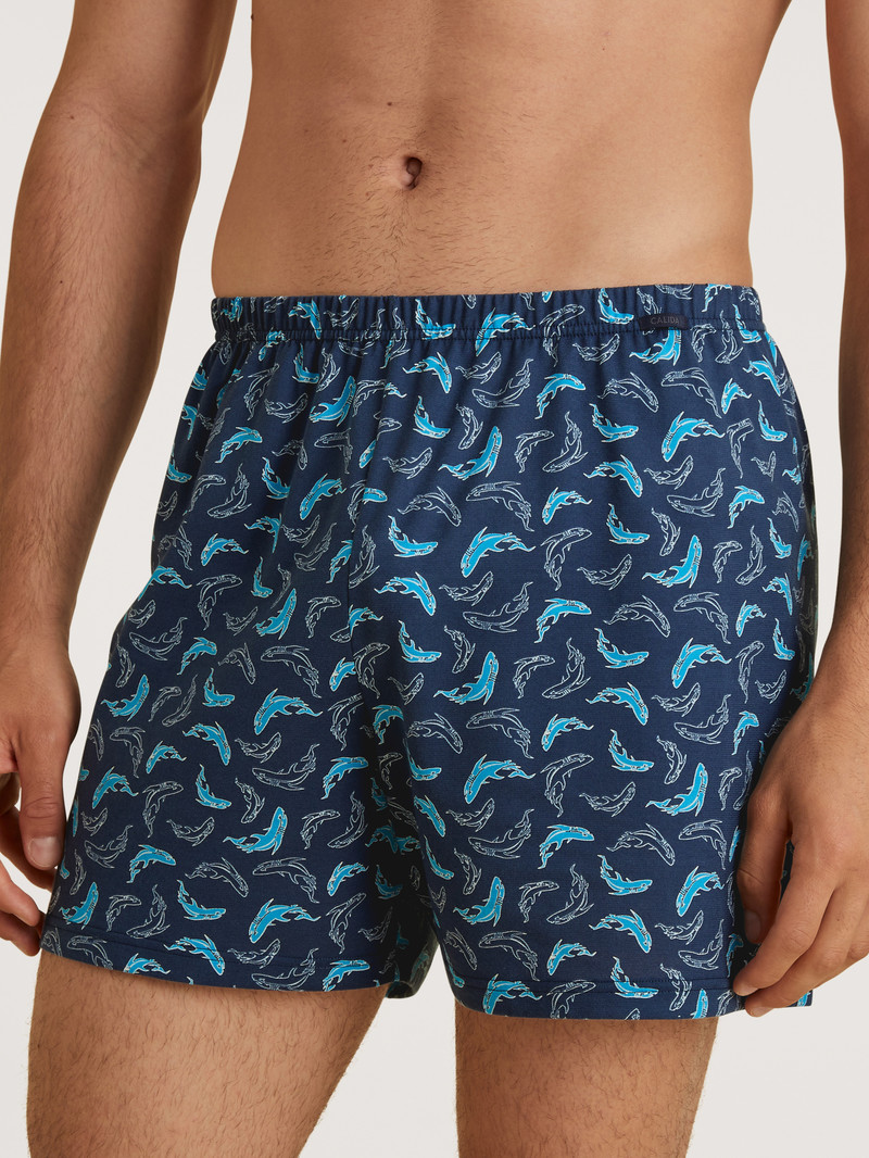 Calida Prints Boxer Shorts Unterwäsche Herren Blau | 90283-PGCU