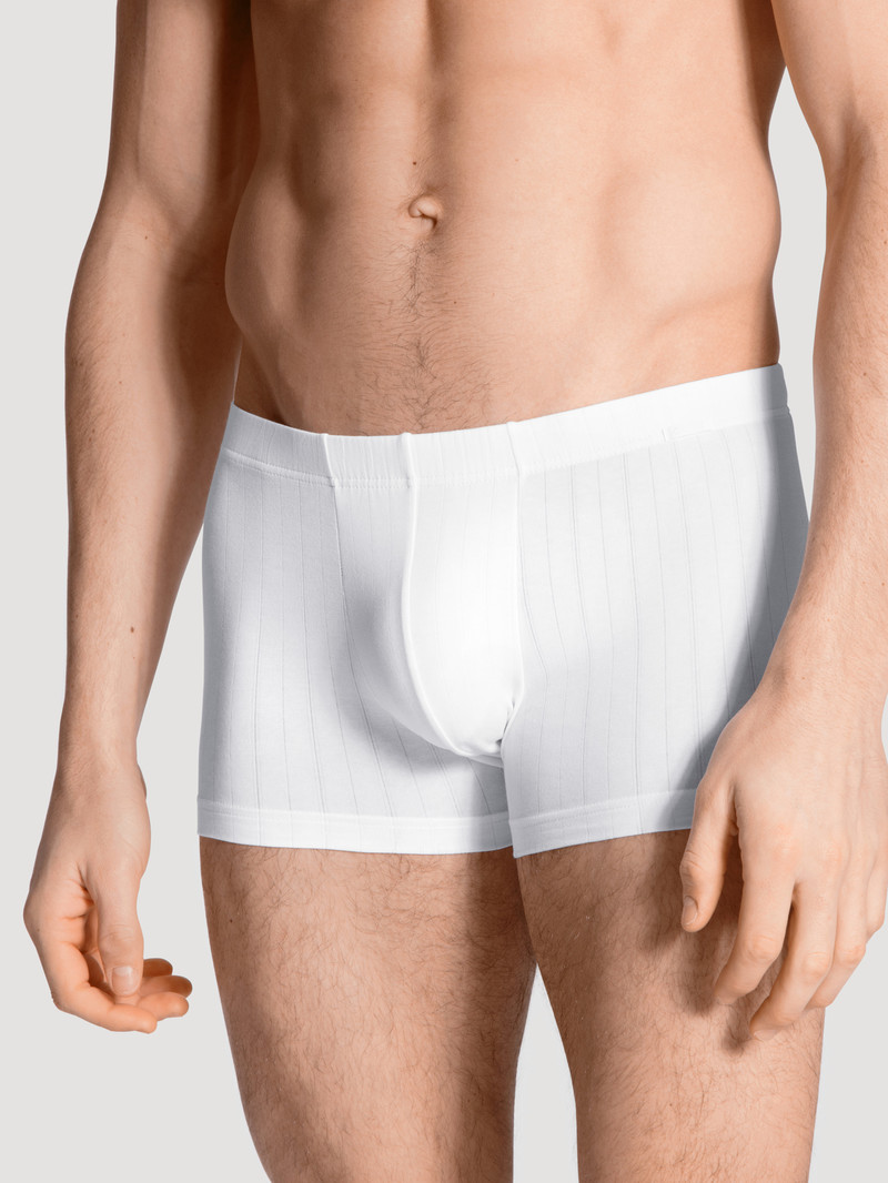 Calida Pure & Style Boxer Brief, Covered Waistband Unterwäsche Herren Weiss | 28761-EQXP