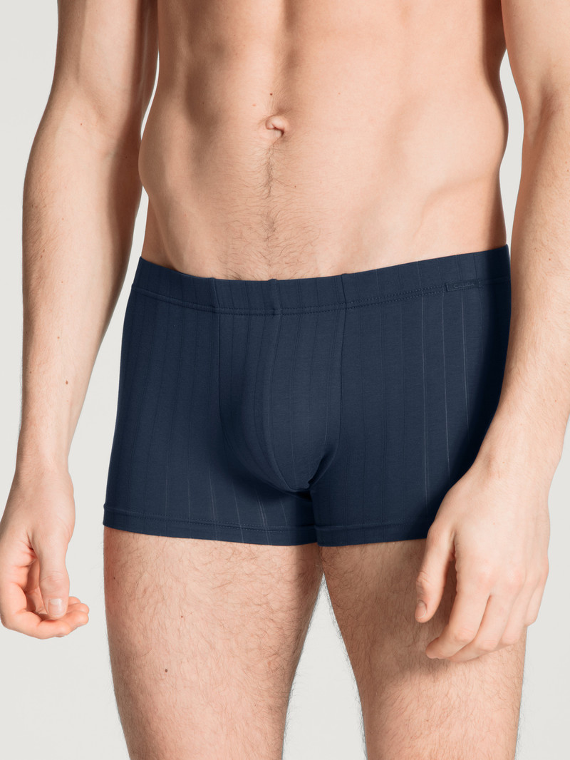 Calida Pure & Style Boxer Brief, Covered Waistband Unterwäsche Herren Indigo | 87045-GATH