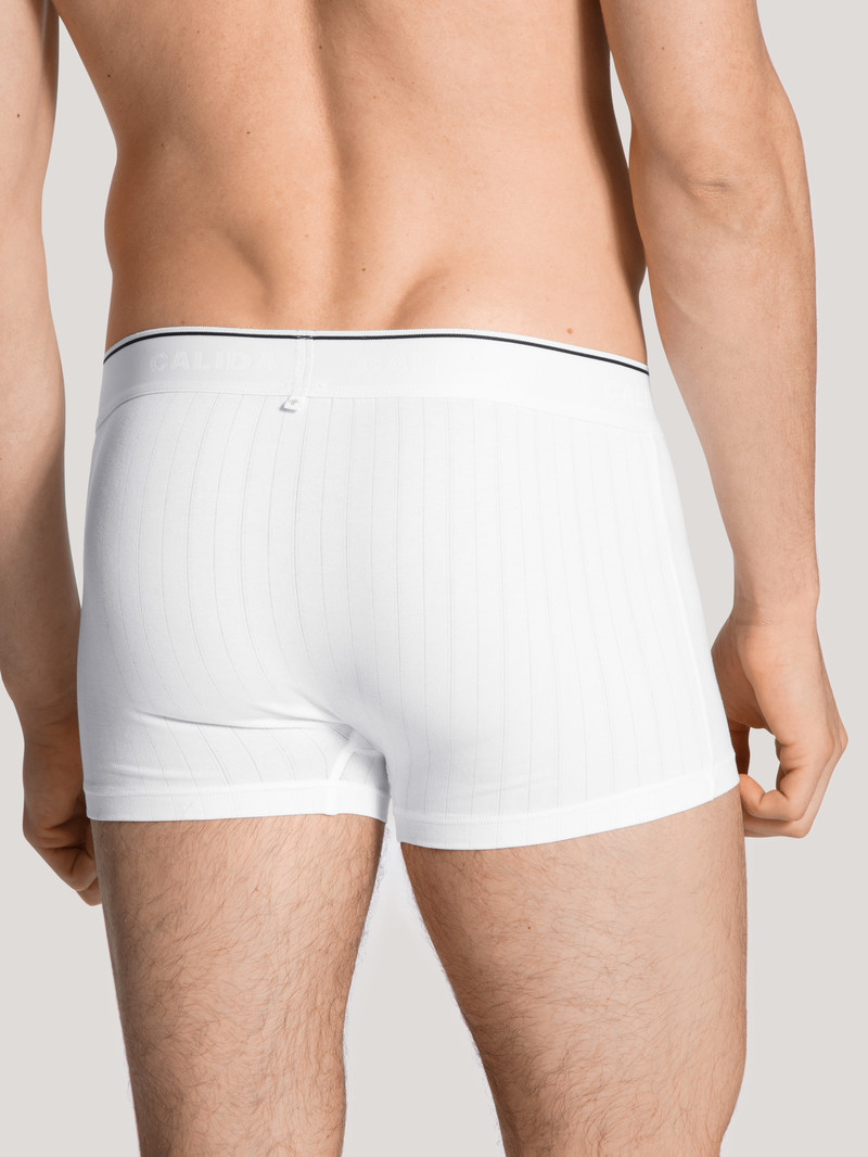 Calida Pure & Style Boxer Brief, Elastic Waistband Unterwäsche Herren Weiss | 23796-QJWH