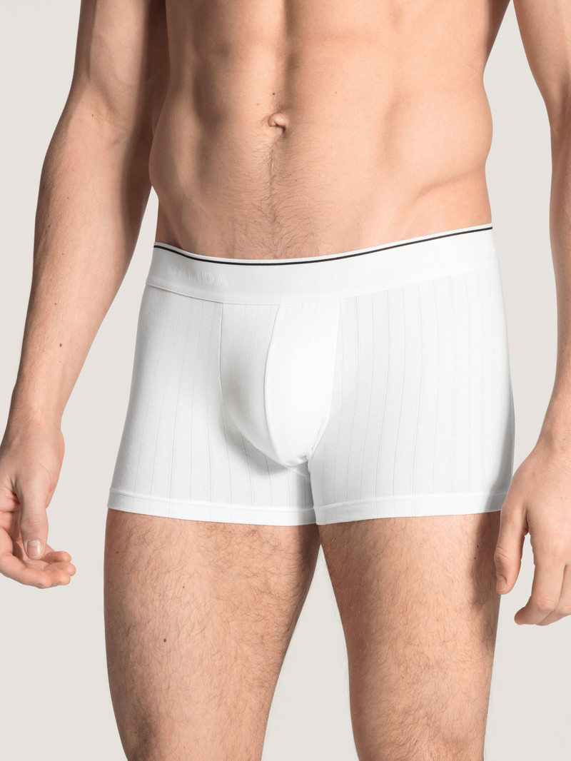 Calida Pure & Style Boxer Brief, Elastic Waistband Unterwäsche Herren Weiss | 23796-QJWH