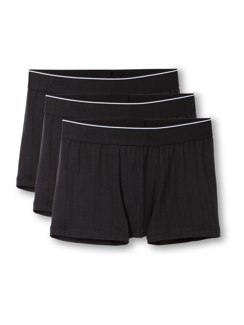 Calida Pure & Style Boxer, Value Pack Unterwäsche Herren Schwarz | 12735-LHVG