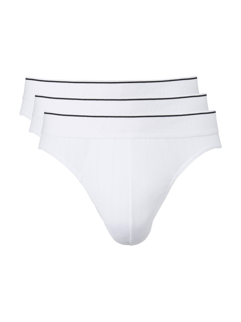 Calida Pure & Style Brief, Value Pack Unterwäsche Herren Weiss | 24507-ASFN