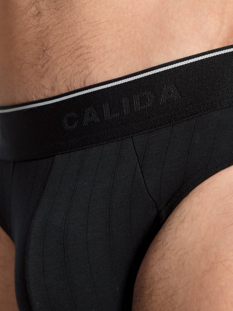 Calida Pure & Style Brief, Value Pack Unterwäsche Herren Schwarz | 90243-MTNS