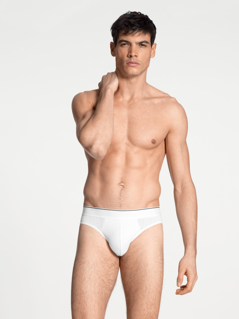 Calida Pure & Style Mini Brief Unterwäsche Herren Weiss | 67094-SXLF